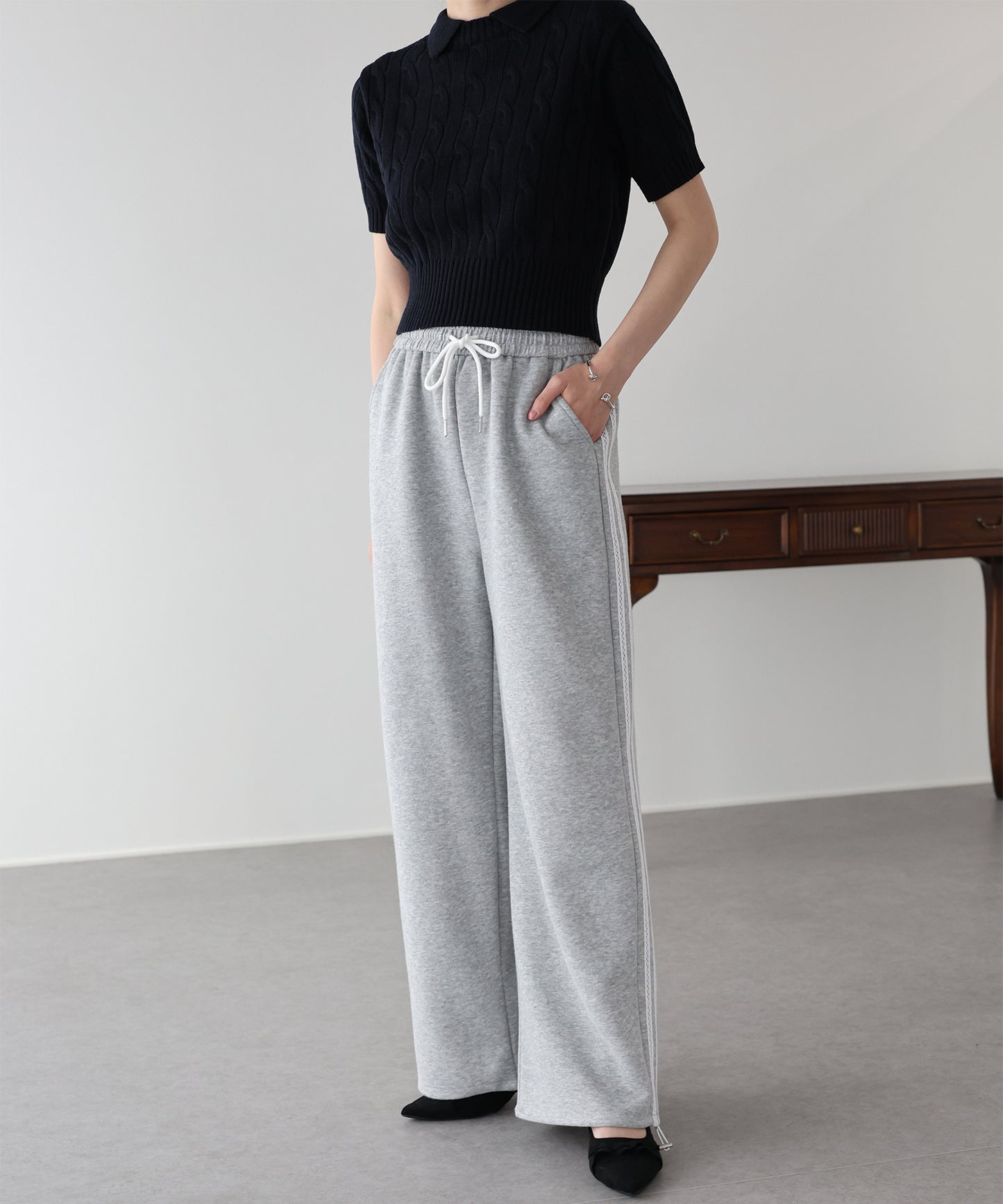 【早割5％OFF】サイドレーススウェットパンツ