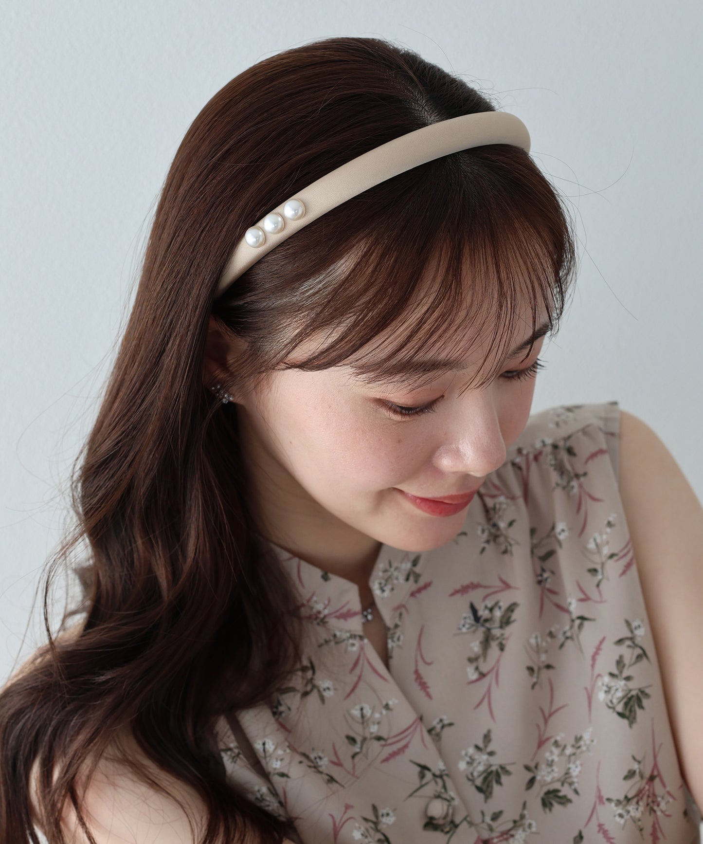 【早割5％OFF】トリプルパールサテンカチューシャ