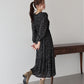 【TIME SALE】花柄シャーリングワンピース