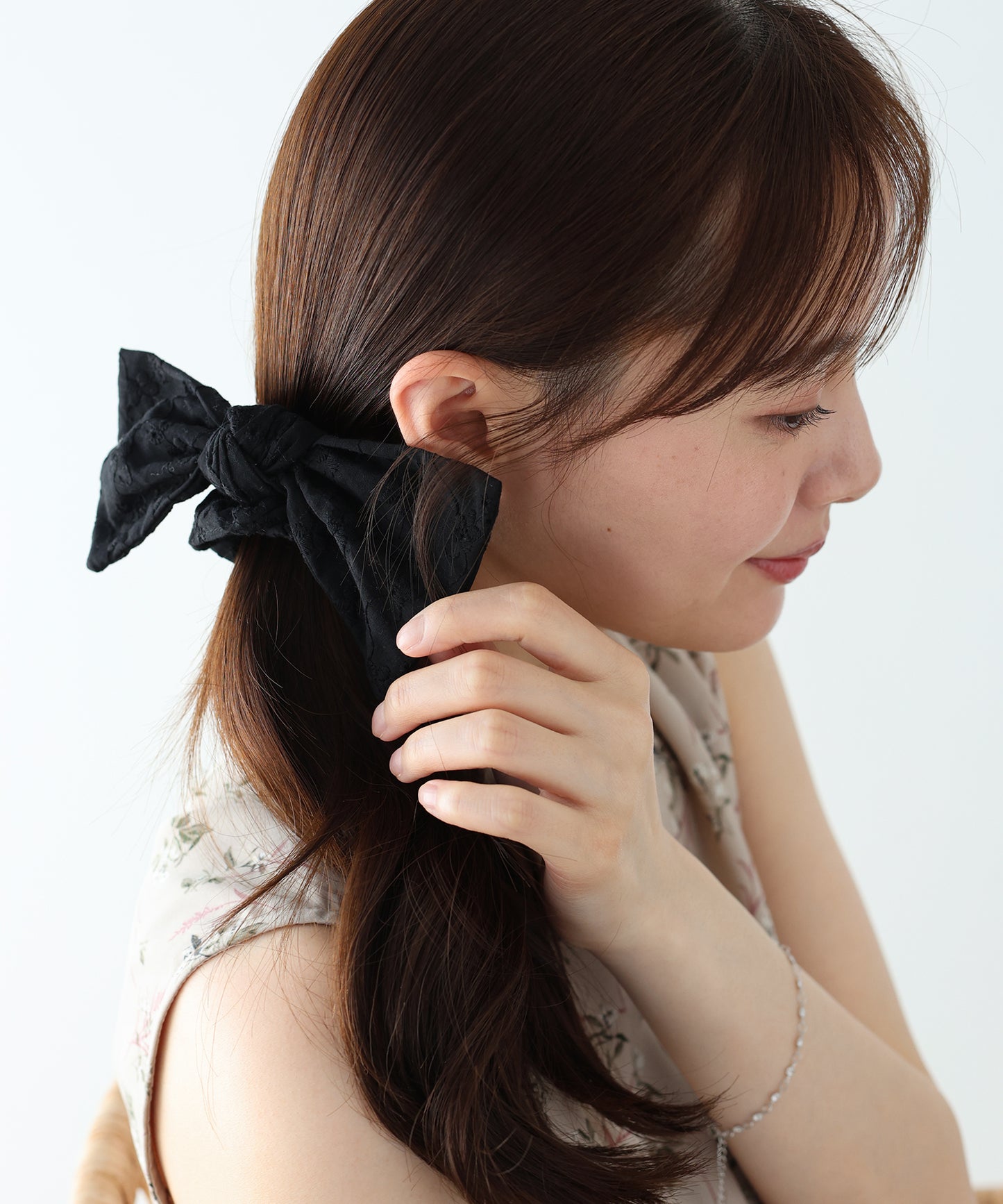 【早割5％OFF】コットンレースリボンシュシュ【ネコポス】