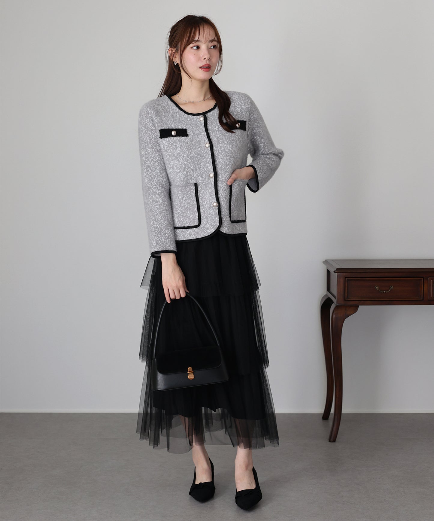 【SALE】ツイード風シャギージャケット