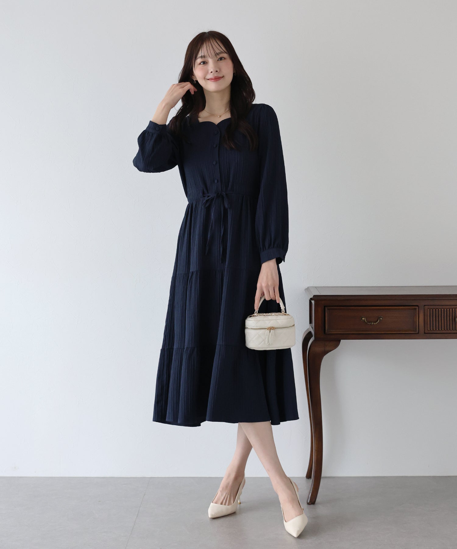 ハートネックティアードワンピース – BLUE ONLINE