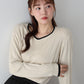 【早割5％OFF】《2サイズ展開》ハートネックワイドリブニット