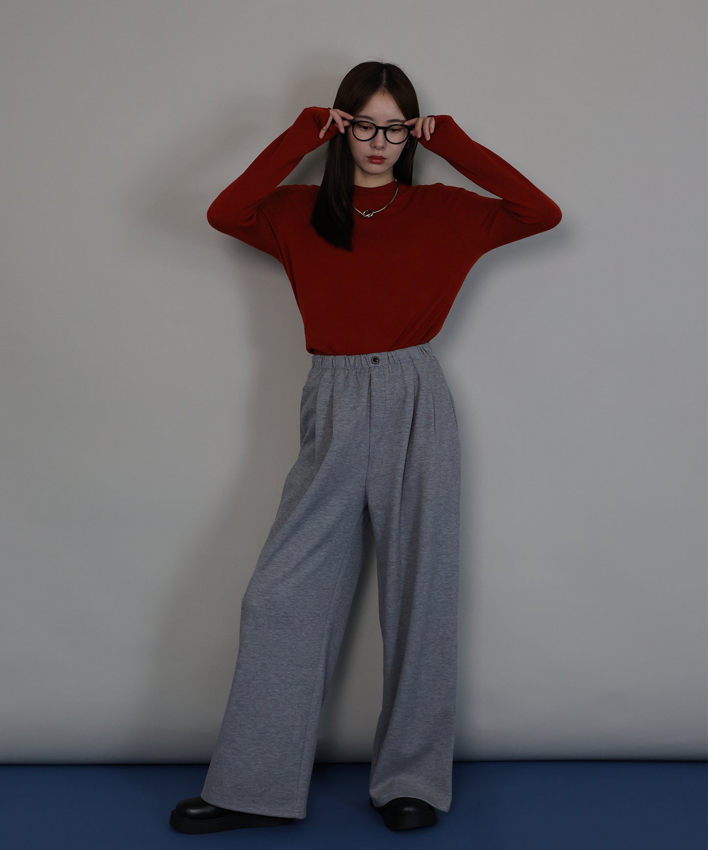 ウール混ホールガーメントニット[ J by blue ]