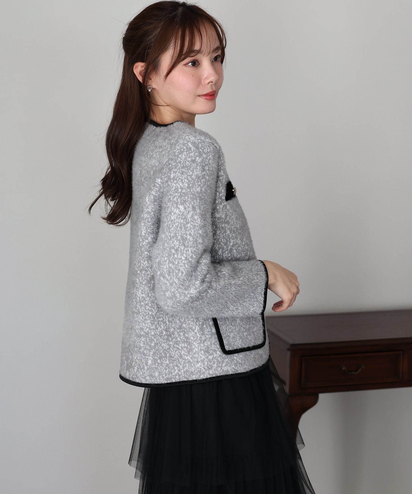 【SALE】ツイード風シャギージャケット