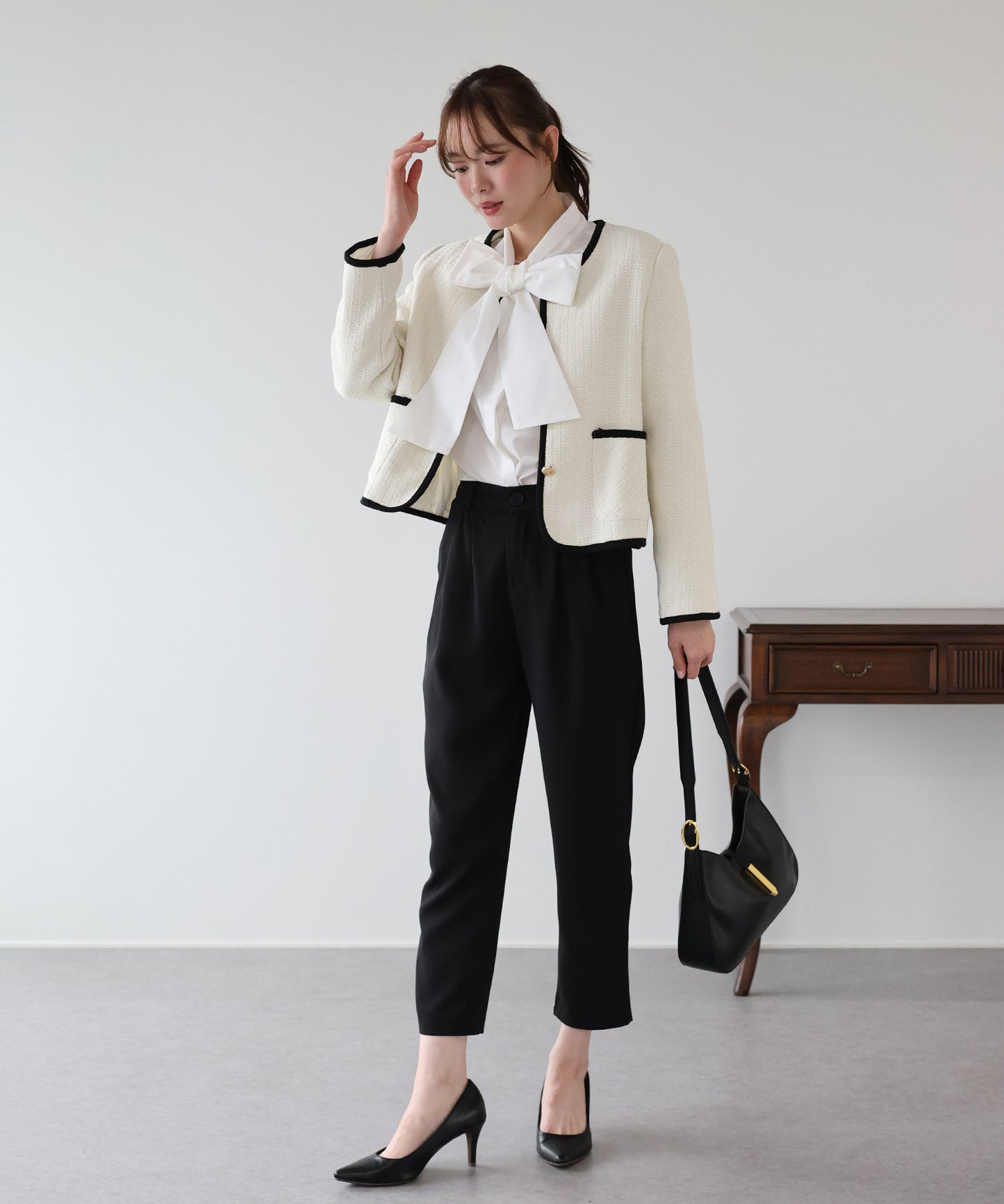 バイカラーパイピングジャケット