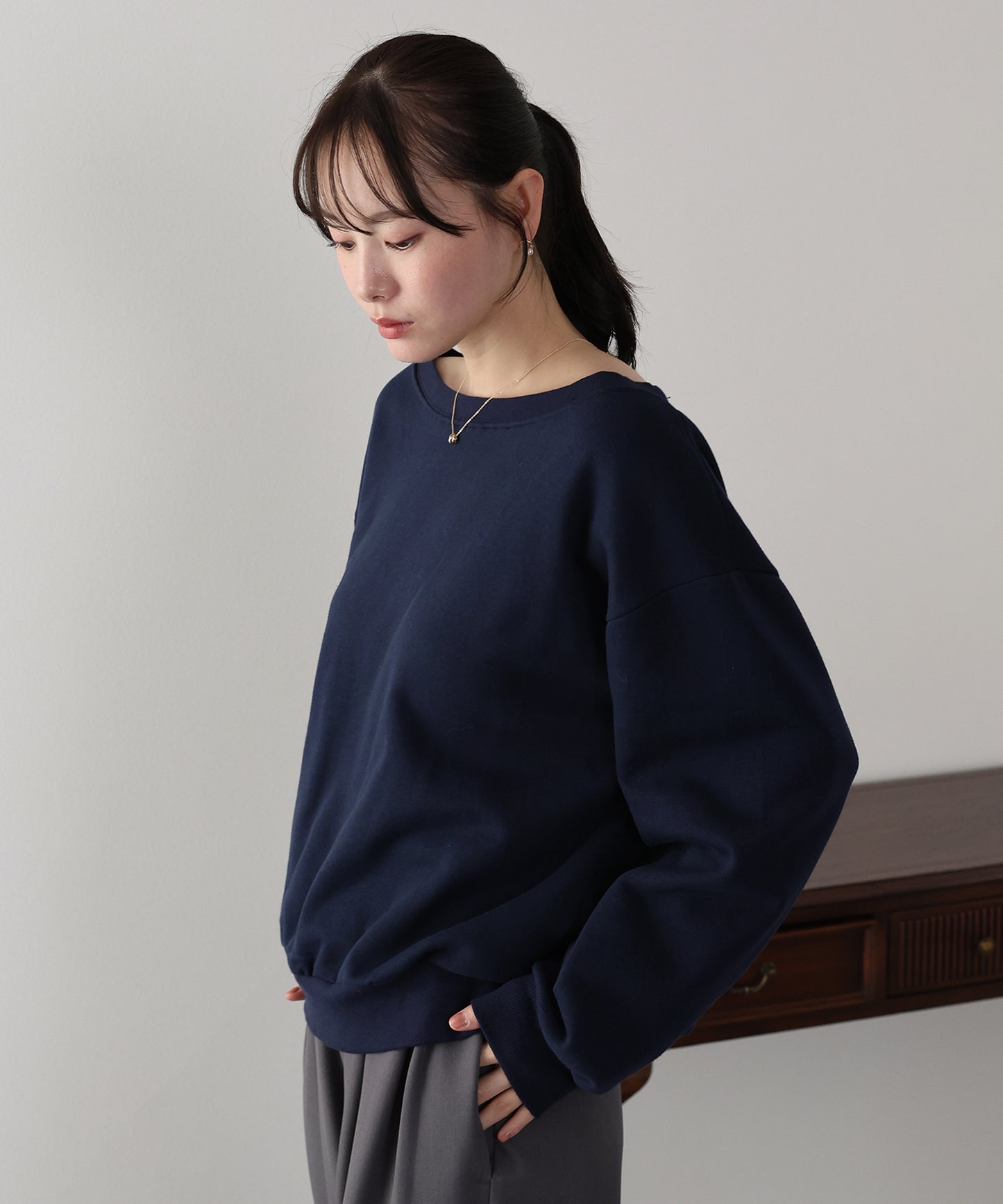 【早割5％OFF】裏起毛オフショルスウェット