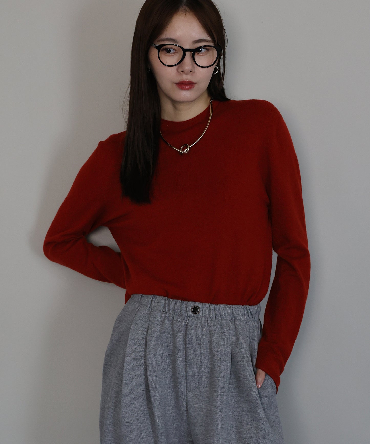 ウール混ホールガーメントニット[ J by blue ]