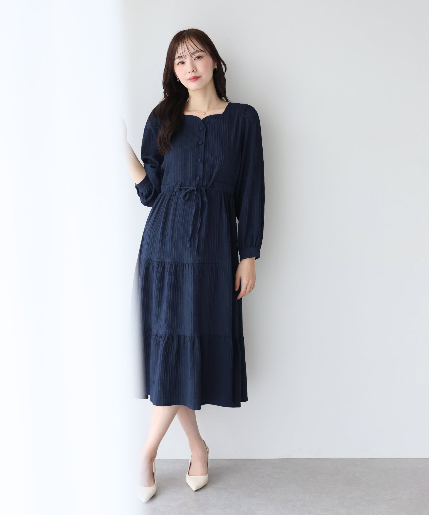 ハートネックティアードワンピース – BLUE ONLINE