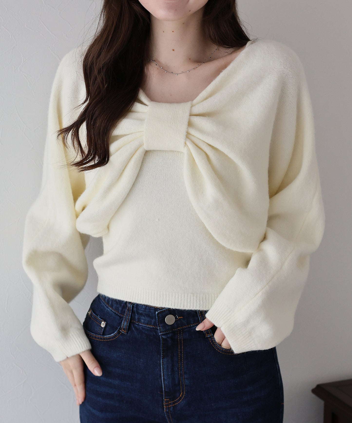 【早割5％OFF】リボンショートニットセット