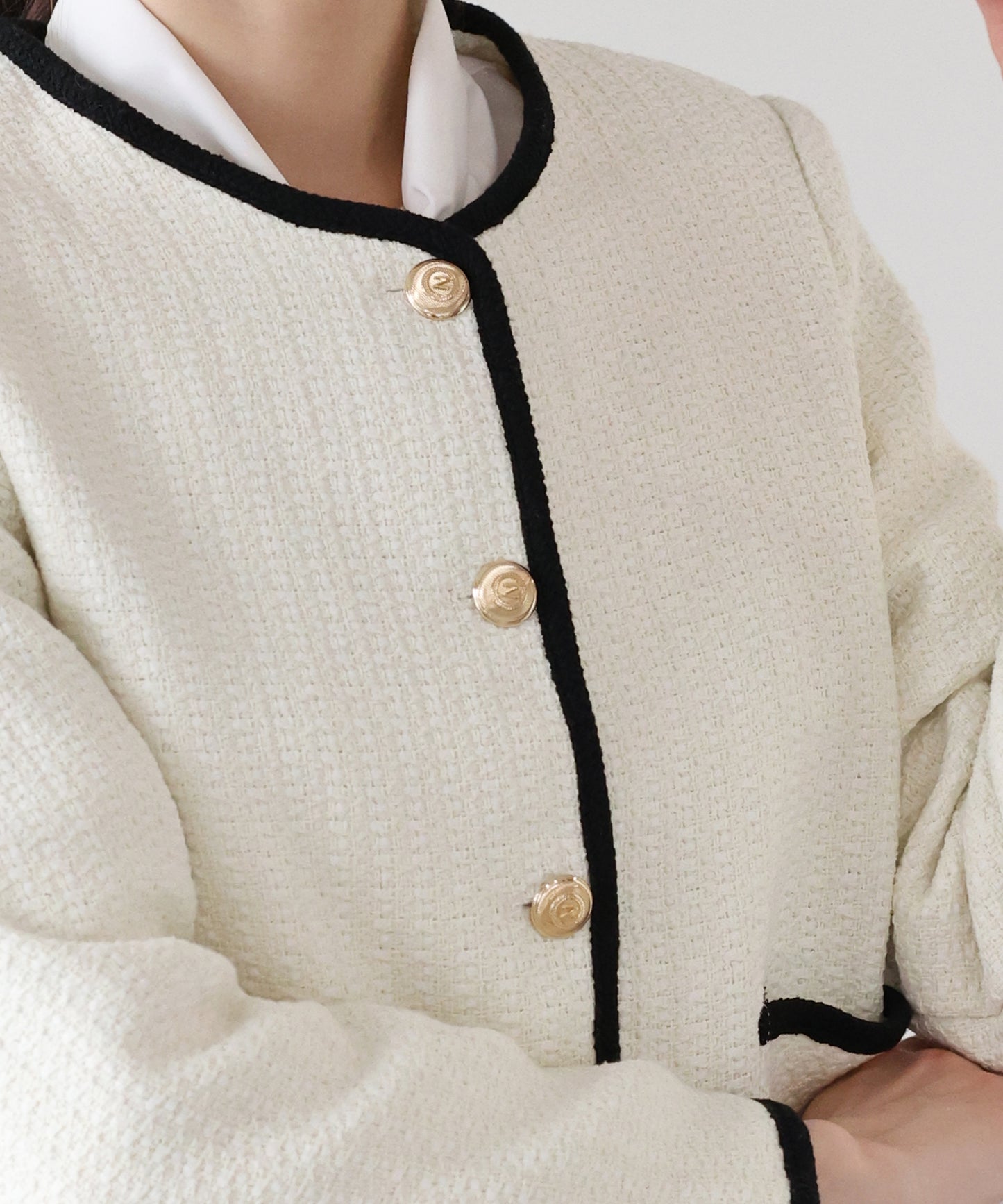 バイカラーパイピングジャケット