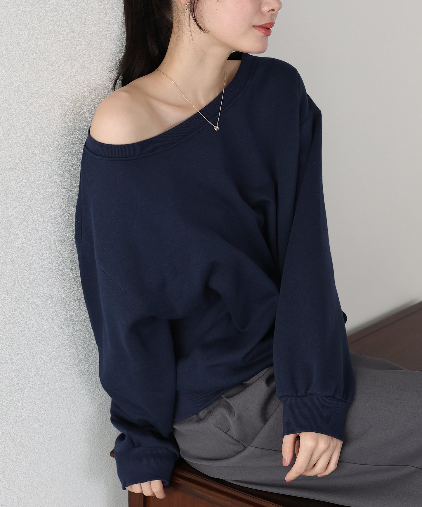 【早割5％OFF】裏起毛オフショルスウェット