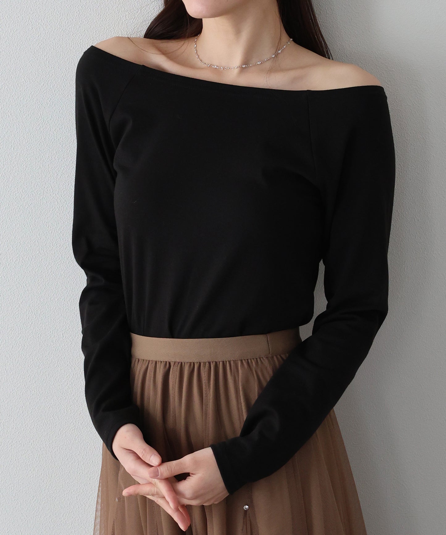 オフショルダーカットソー【ネコポス】