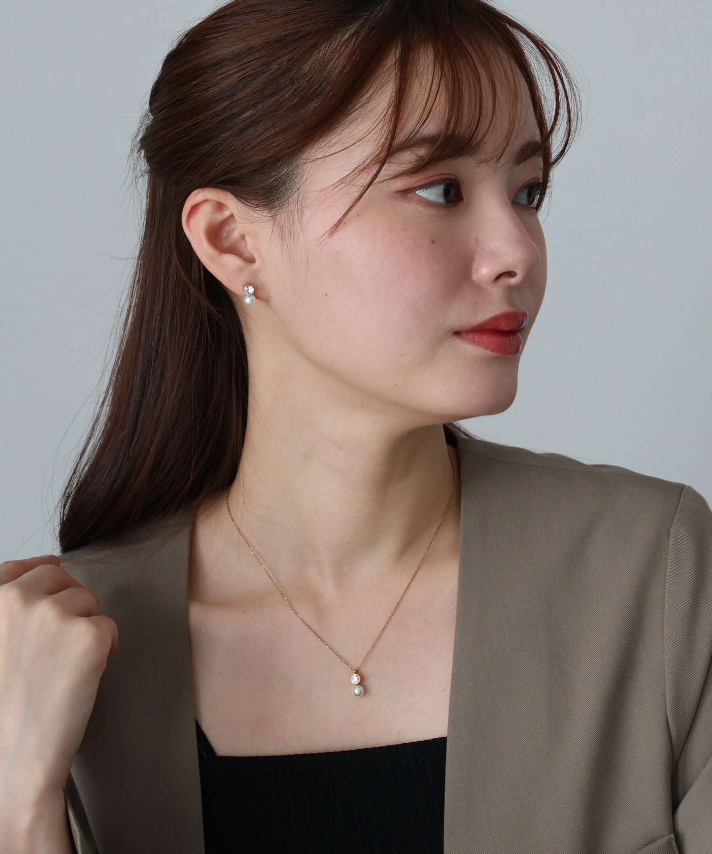 【早割5％OFF】ビジューパールピアス / サージカルステンレス【ネコポス】