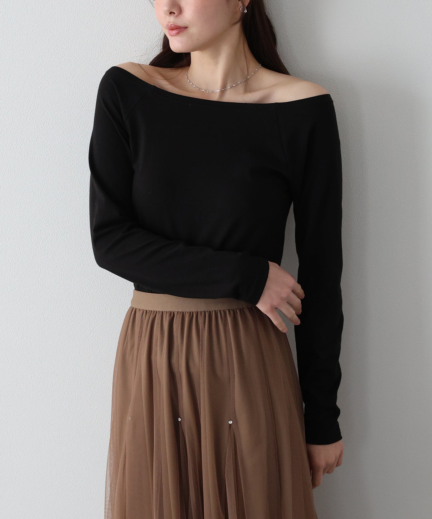 オフショルダーカットソー【ネコポス】