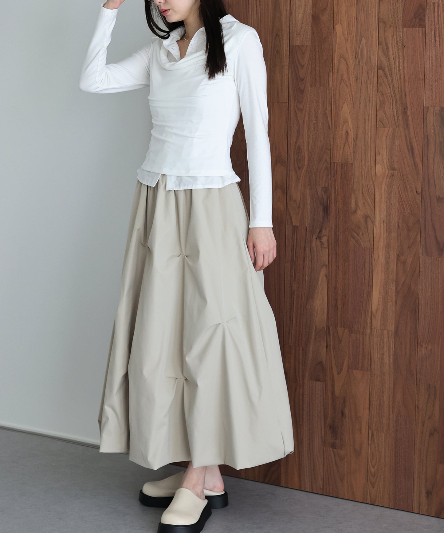 ランダムタックバルーンスカート[J by blue]