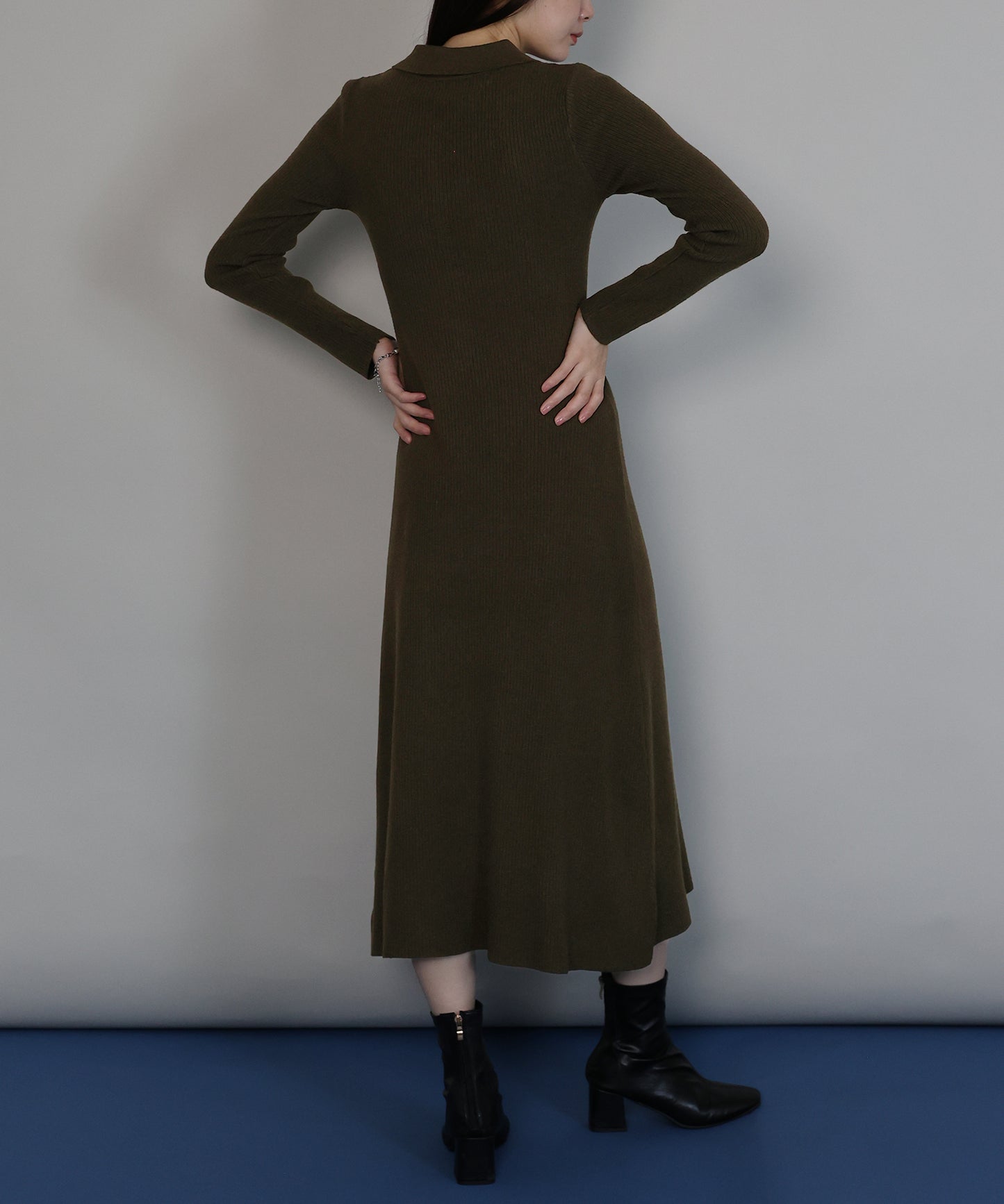 ポロリブニットワンピース[ J by blue ]