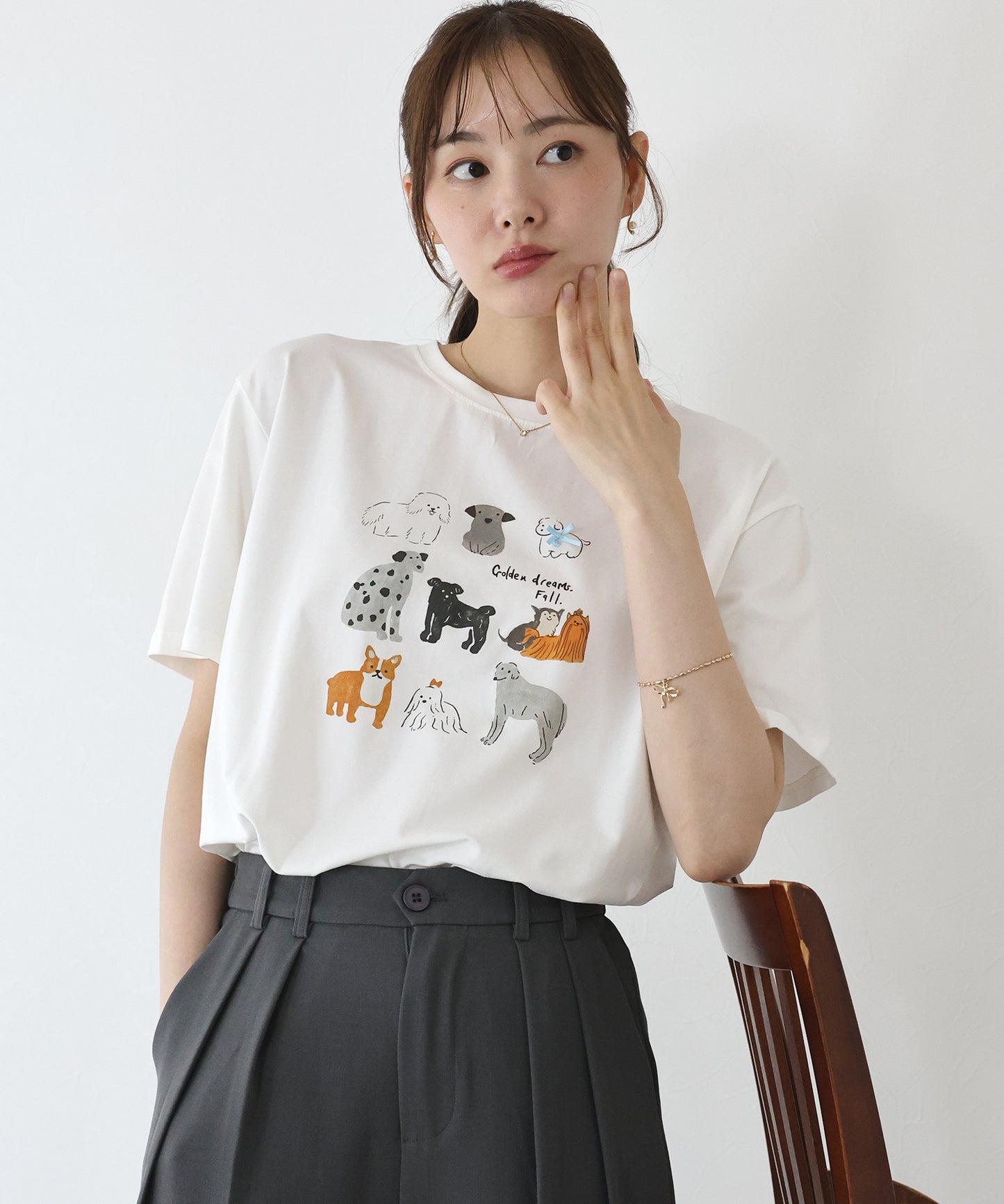 【TIME SALE】リボンDOGS半袖Tシャツ【ネコポス】