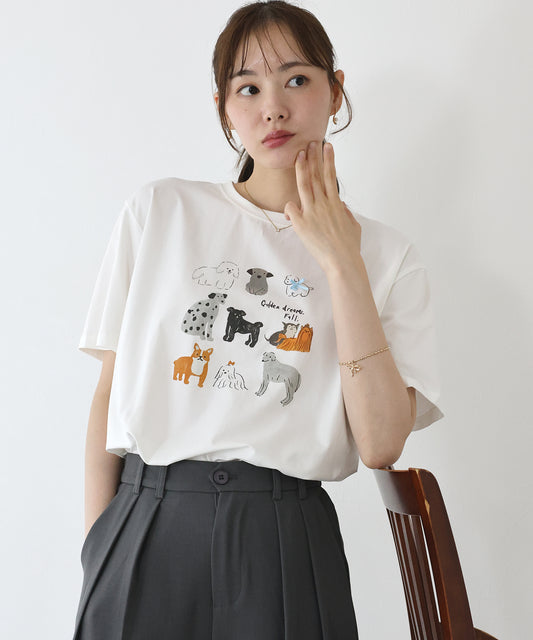 【TIME SALE】リボンDOGS半袖Tシャツ【ネコポス】