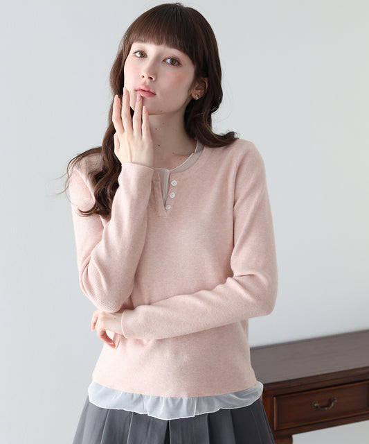 【早割5％OFF】シアードッキングヘンリーネックニット