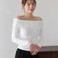 【早割5％OFF】ドットオフショルダーカットソー【メール便】