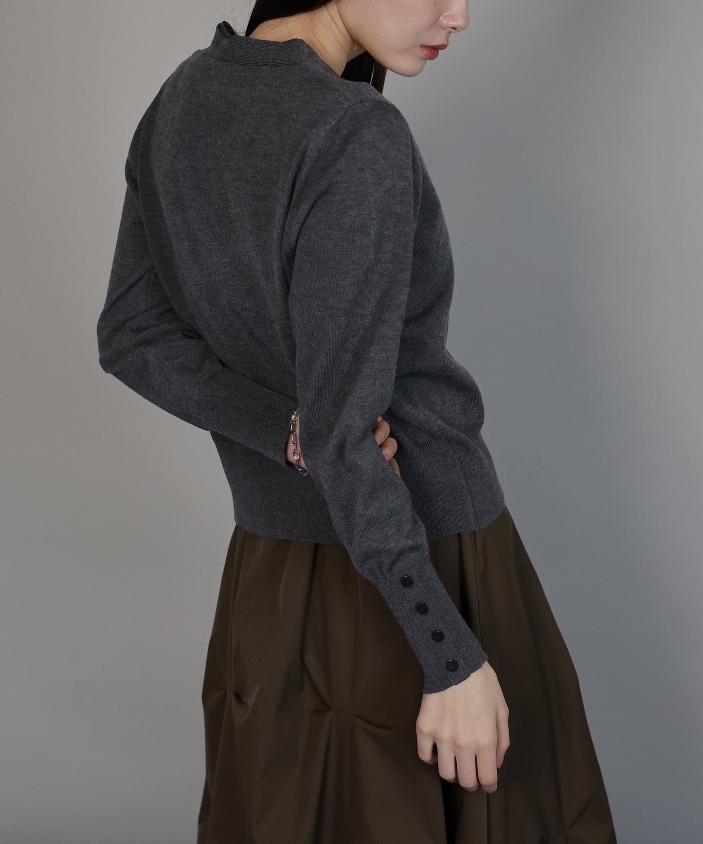 フェイクレイヤードニットカーディガン[ J by blue ]