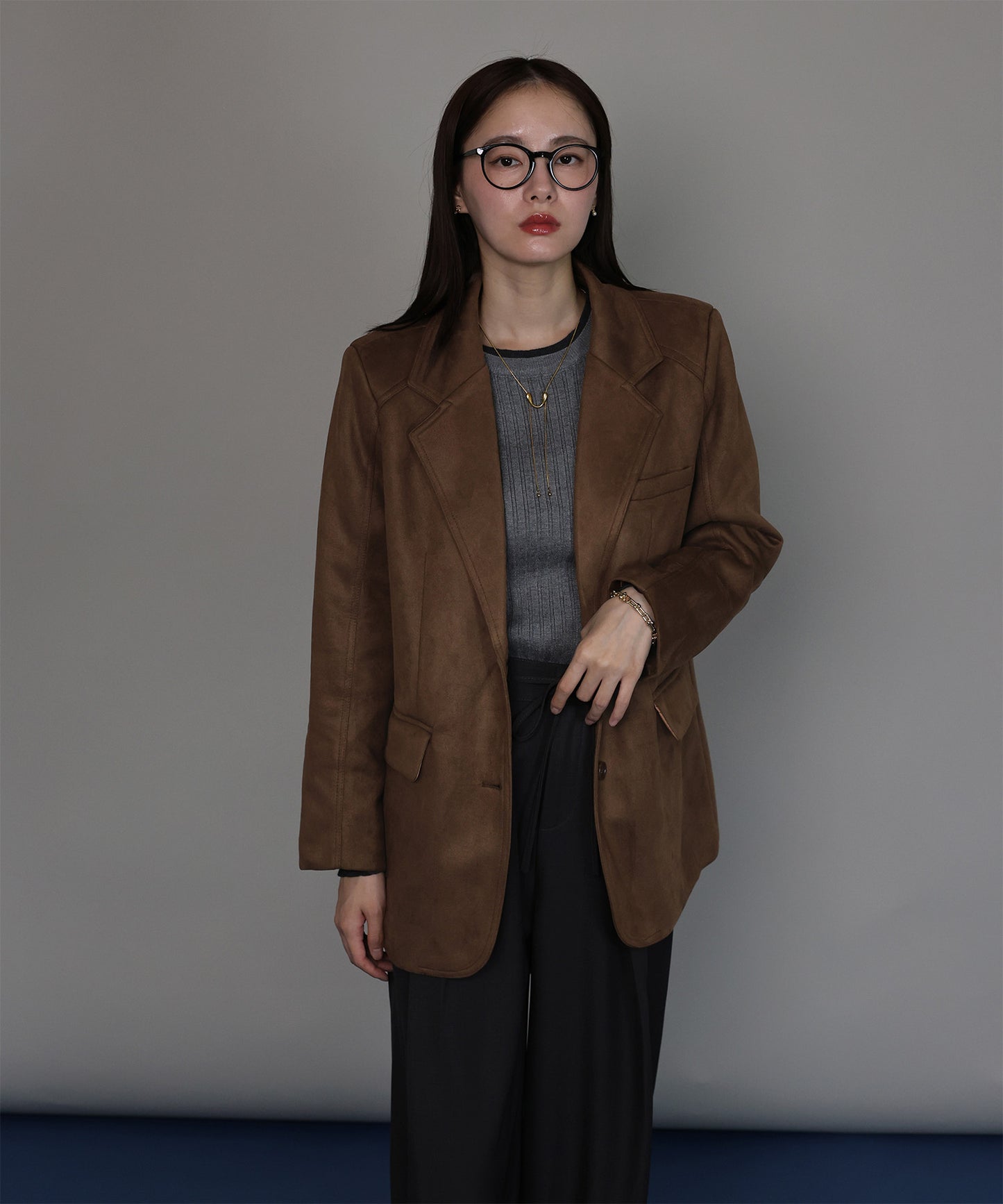 [J by blue]スウェードテーラードジャケット