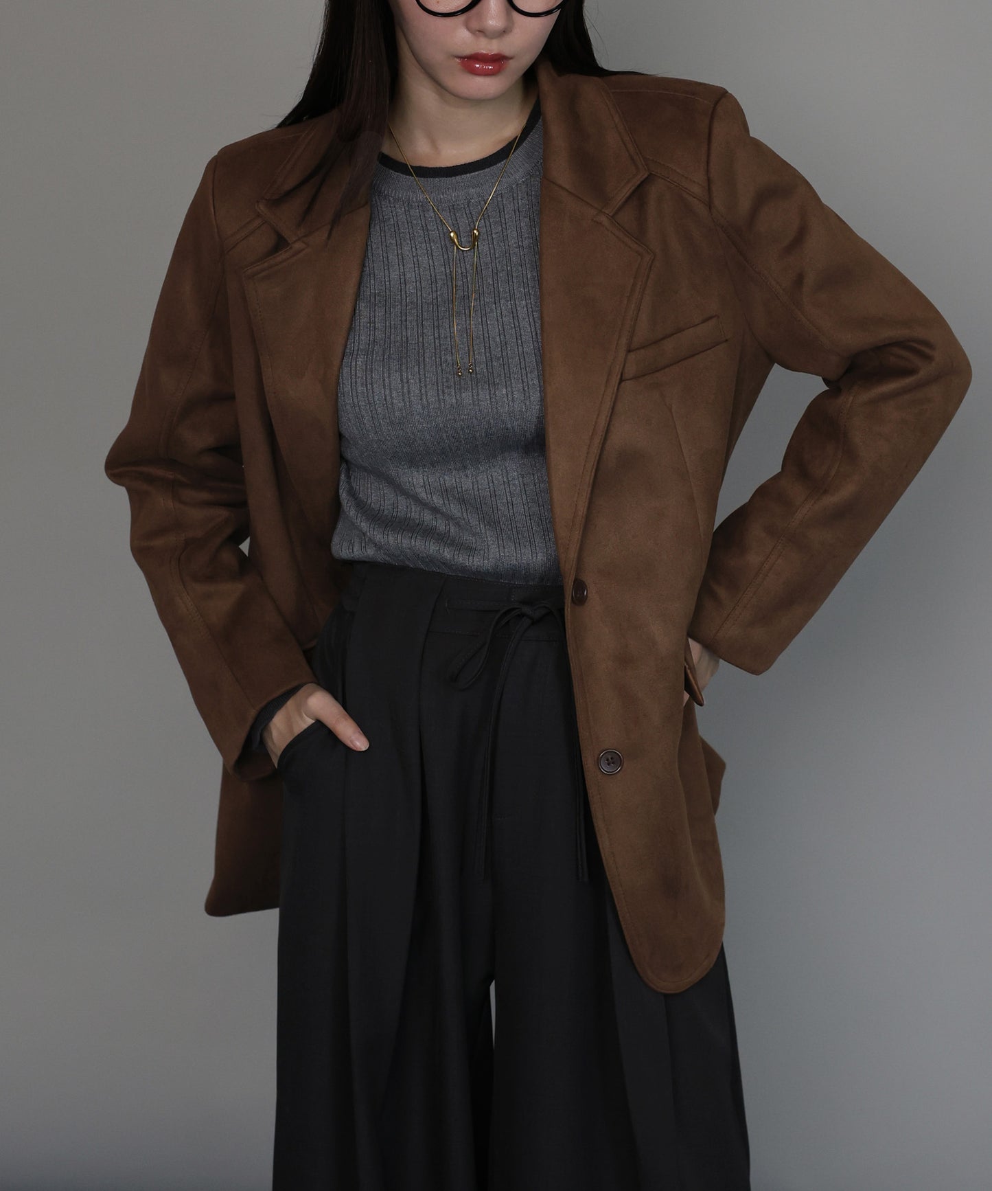 [J by blue]スウェードテーラードジャケット