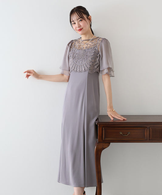 【TIME SALE】リーフブラウスセットドレス