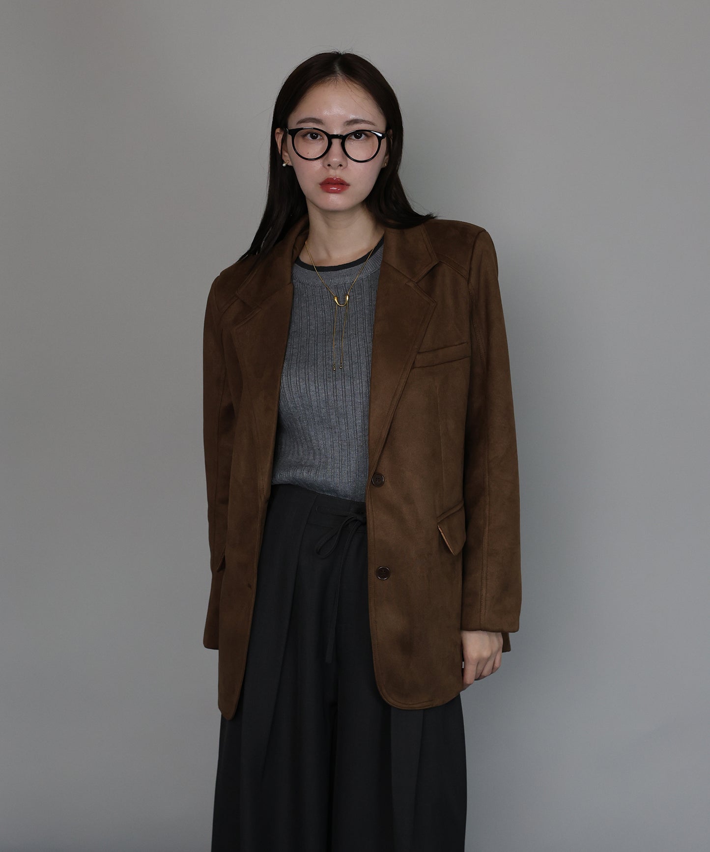 【早割5％OFF】[J by blue]スウェードテーラードジャケット