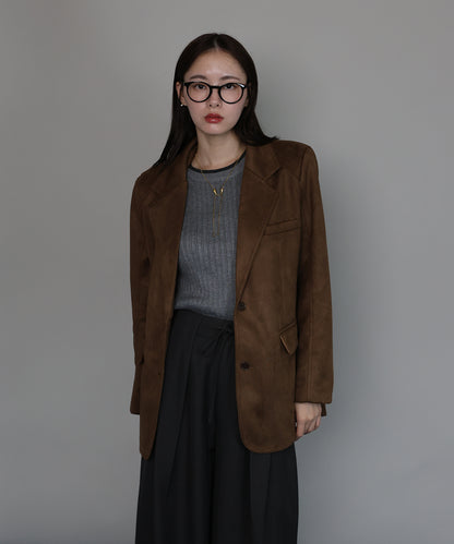 【早割5％OFF】[J by blue]スウェードテーラードジャケット
