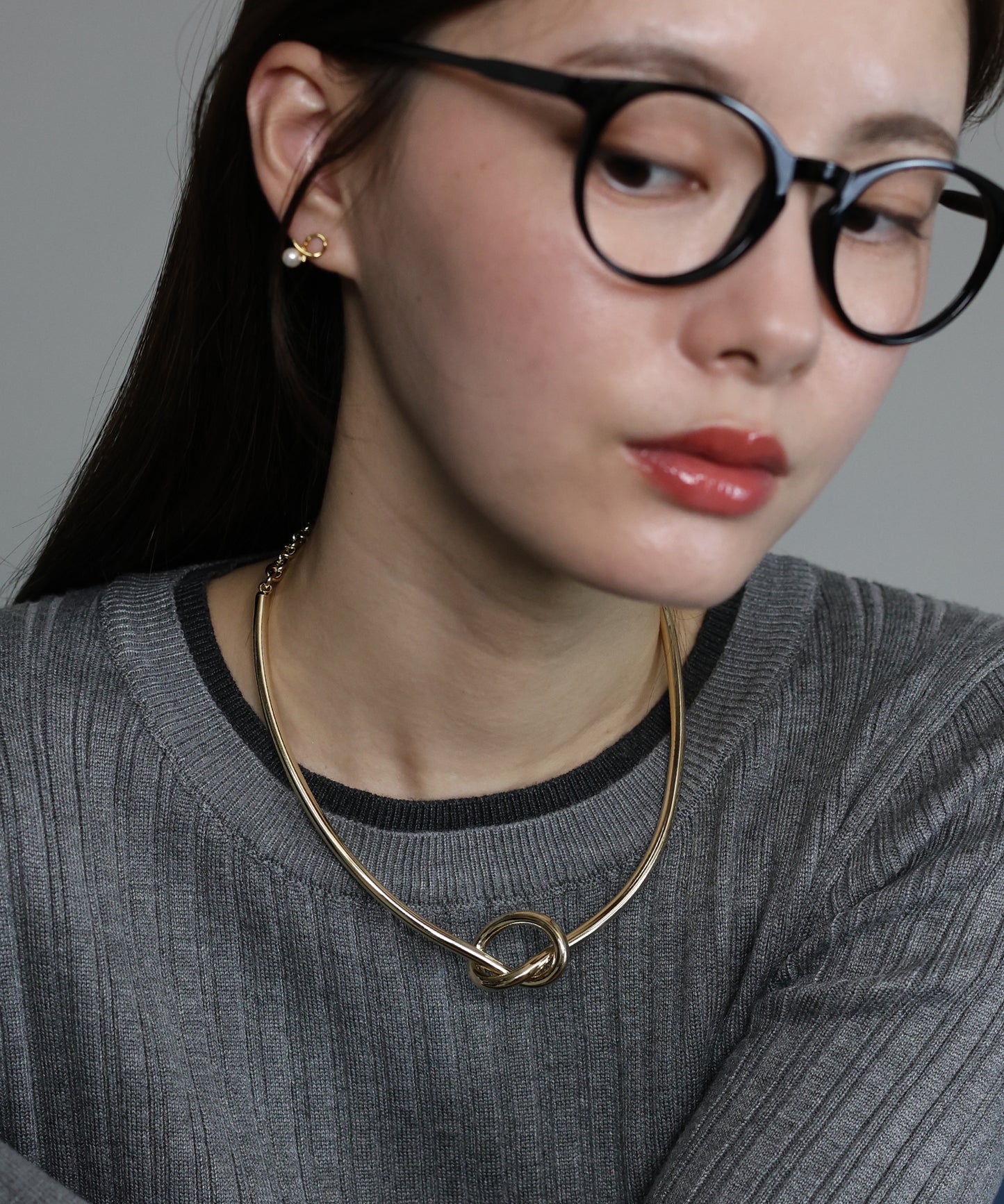 【早割5％OFF】[ J by blue ]ビッグノットデザインチョーカー / ニッケルフリー【ネコポス】