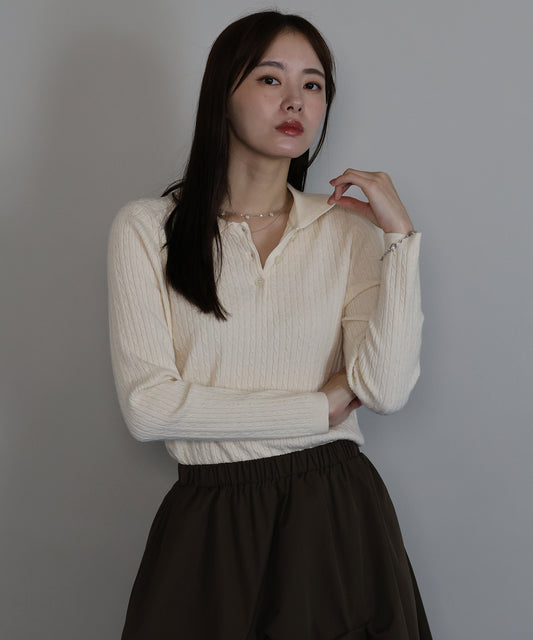 【早割5％OFF】ケーブルポロニット[ J by blue ]