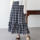 【早割5％OFF】ティアードチェックスカート