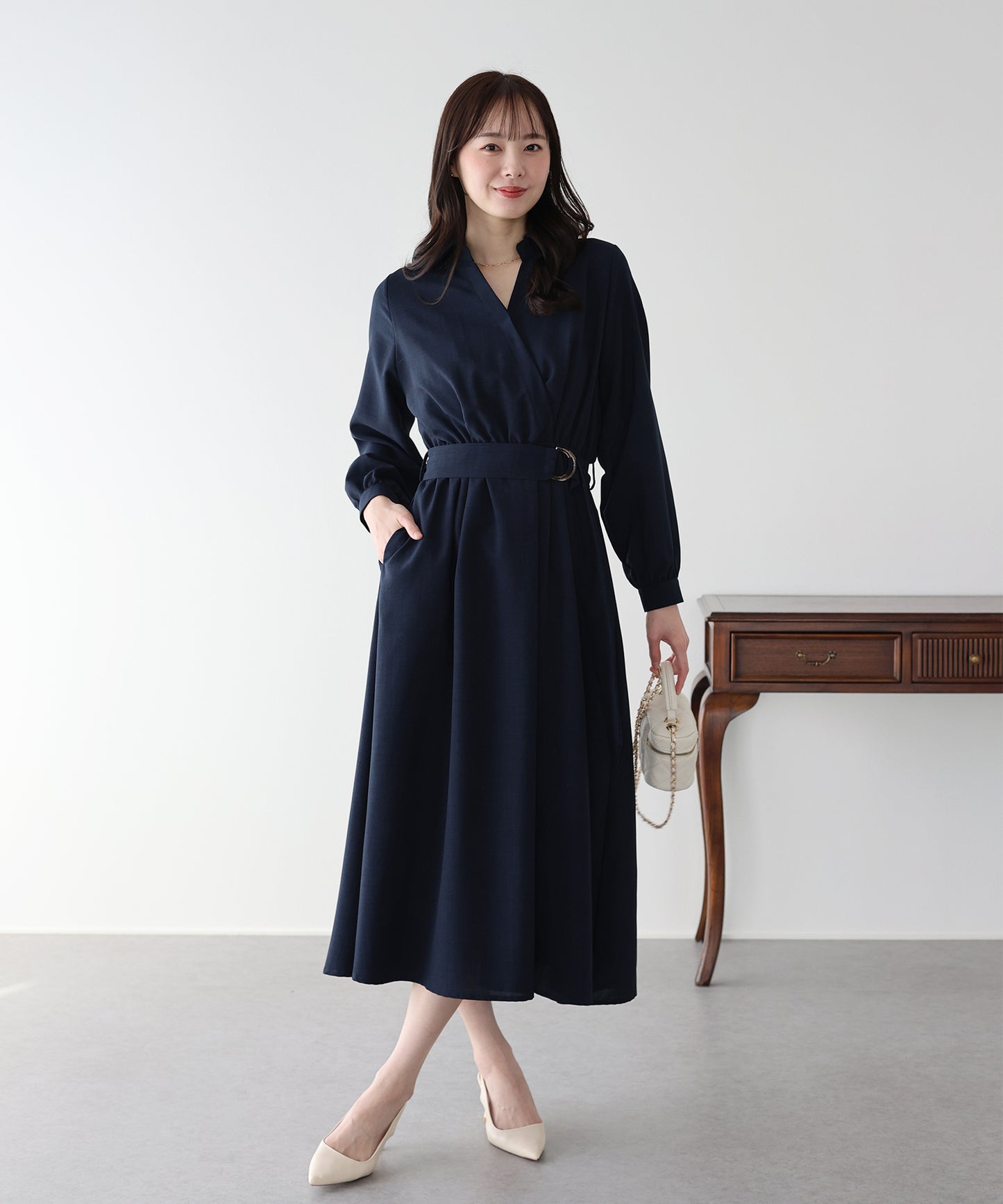 カシュクールシャツワンピース