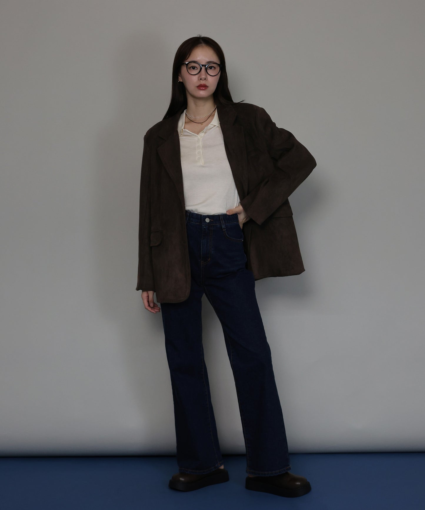 [J by blue]スウェードテーラードジャケット