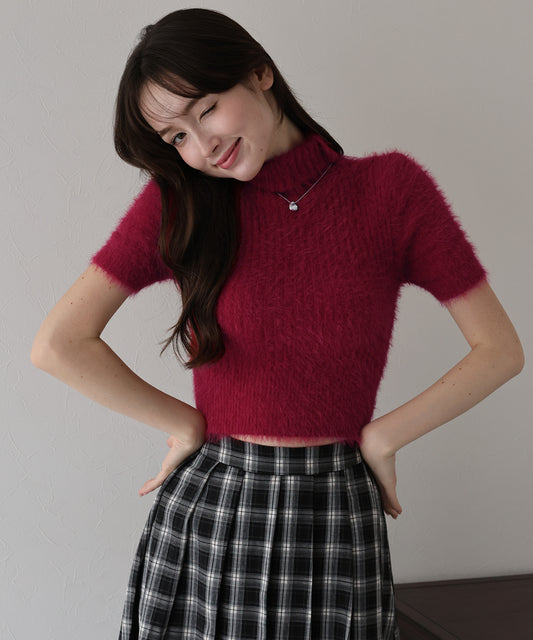 【早割5％OFF】ハイネックシャギーニット