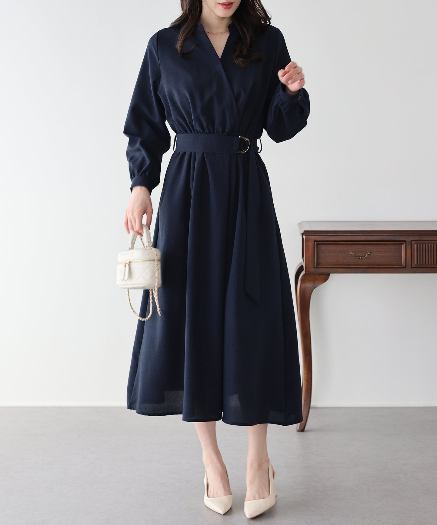 カシュクールシャツワンピース