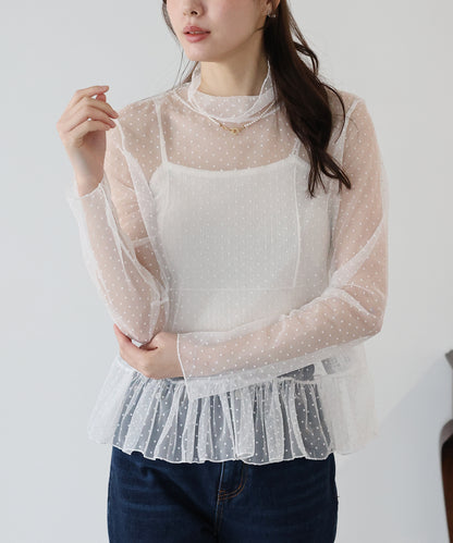 シアードットペプラムブラウス【ネコポス】