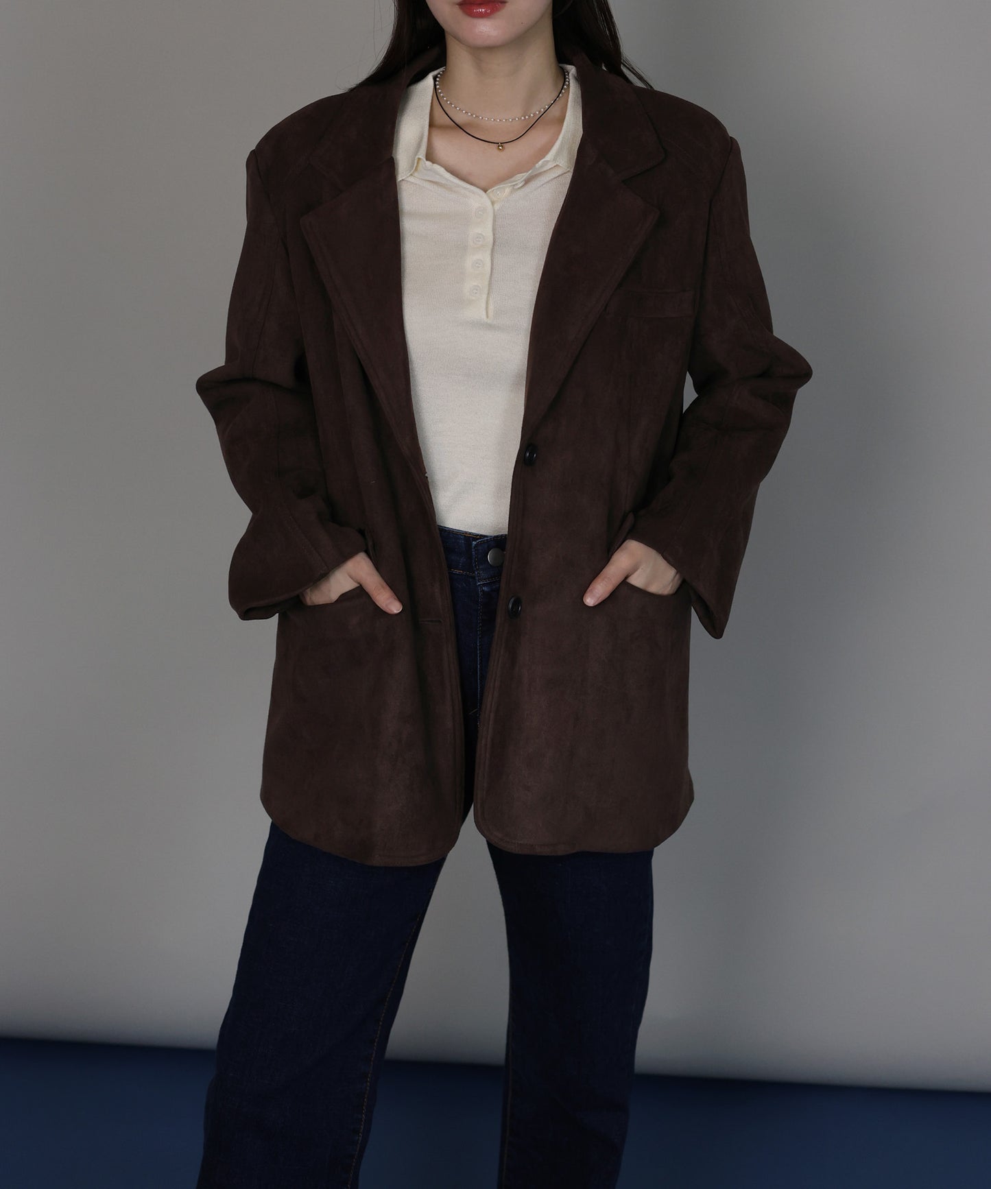 [J by blue]スウェードテーラードジャケット