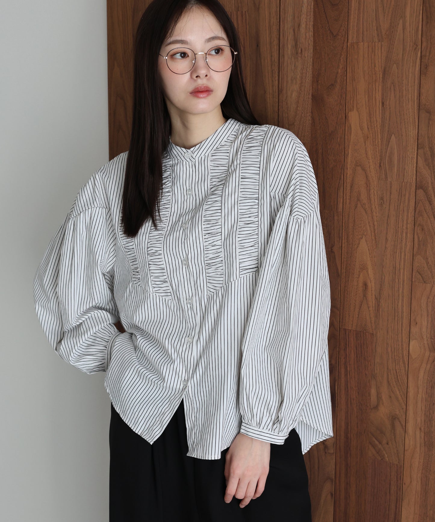 フロントシャーリングシャツ【ネコポス】