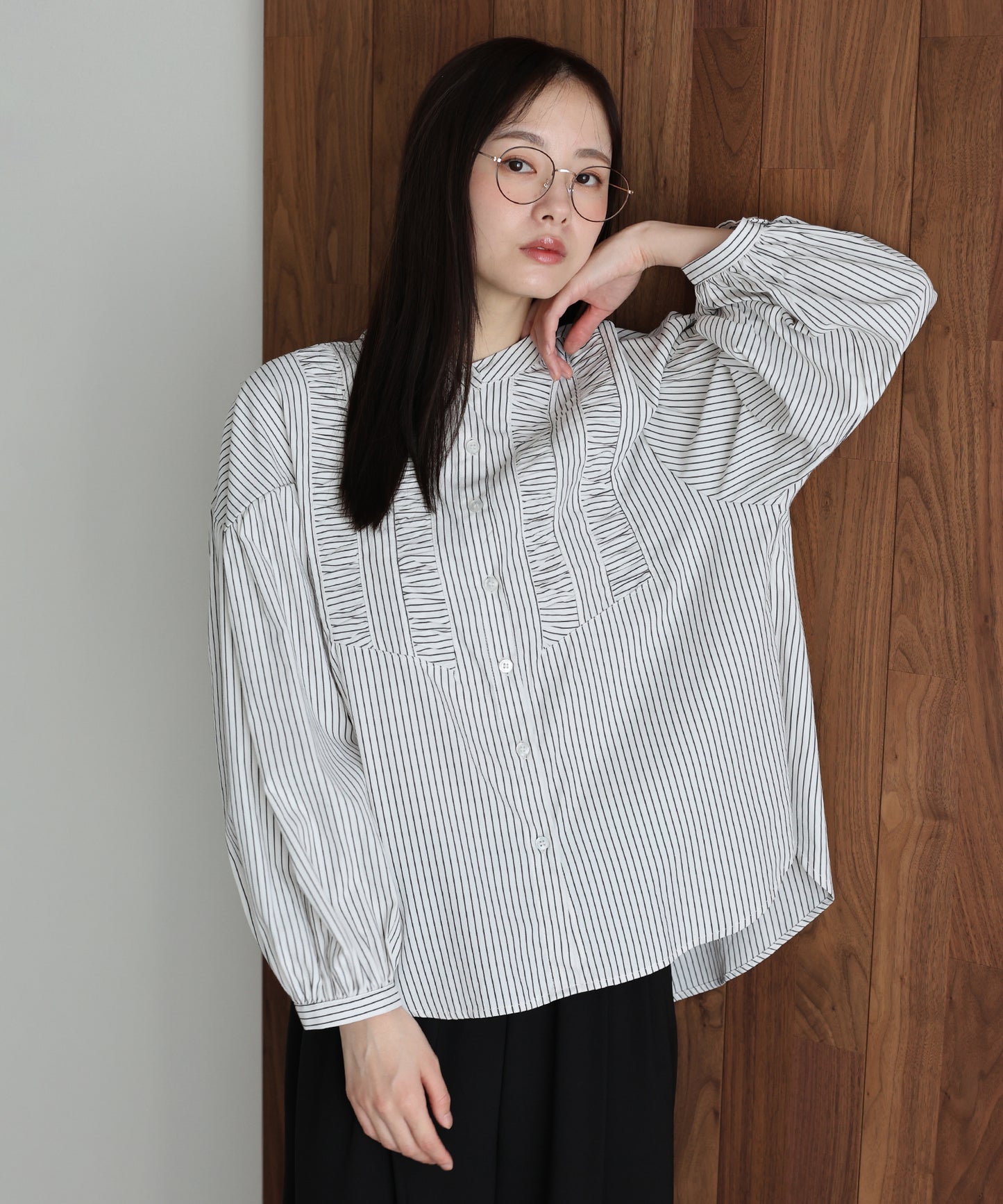 フロントシャーリングシャツ【ネコポス】