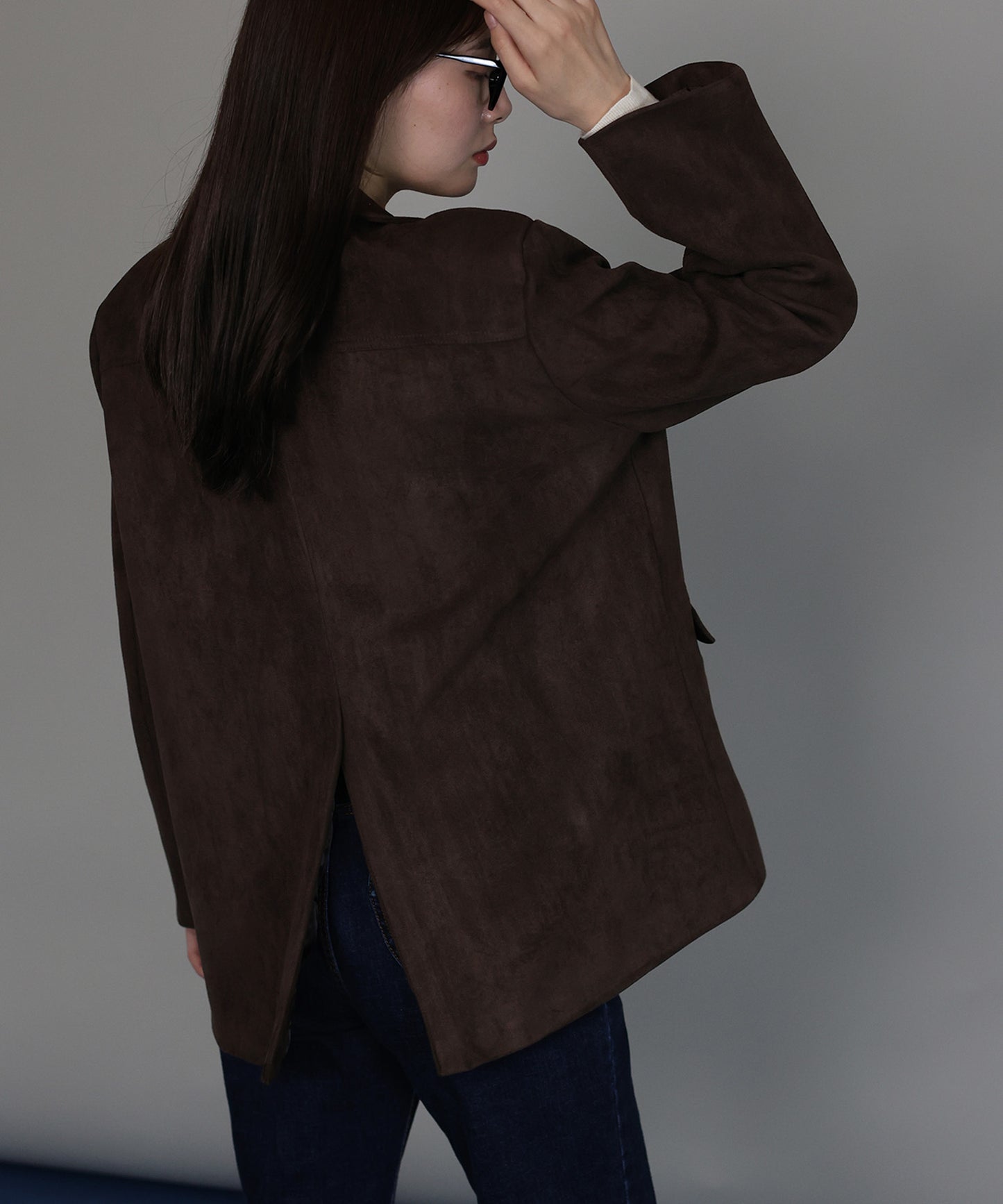 [J by blue]スウェードテーラードジャケット