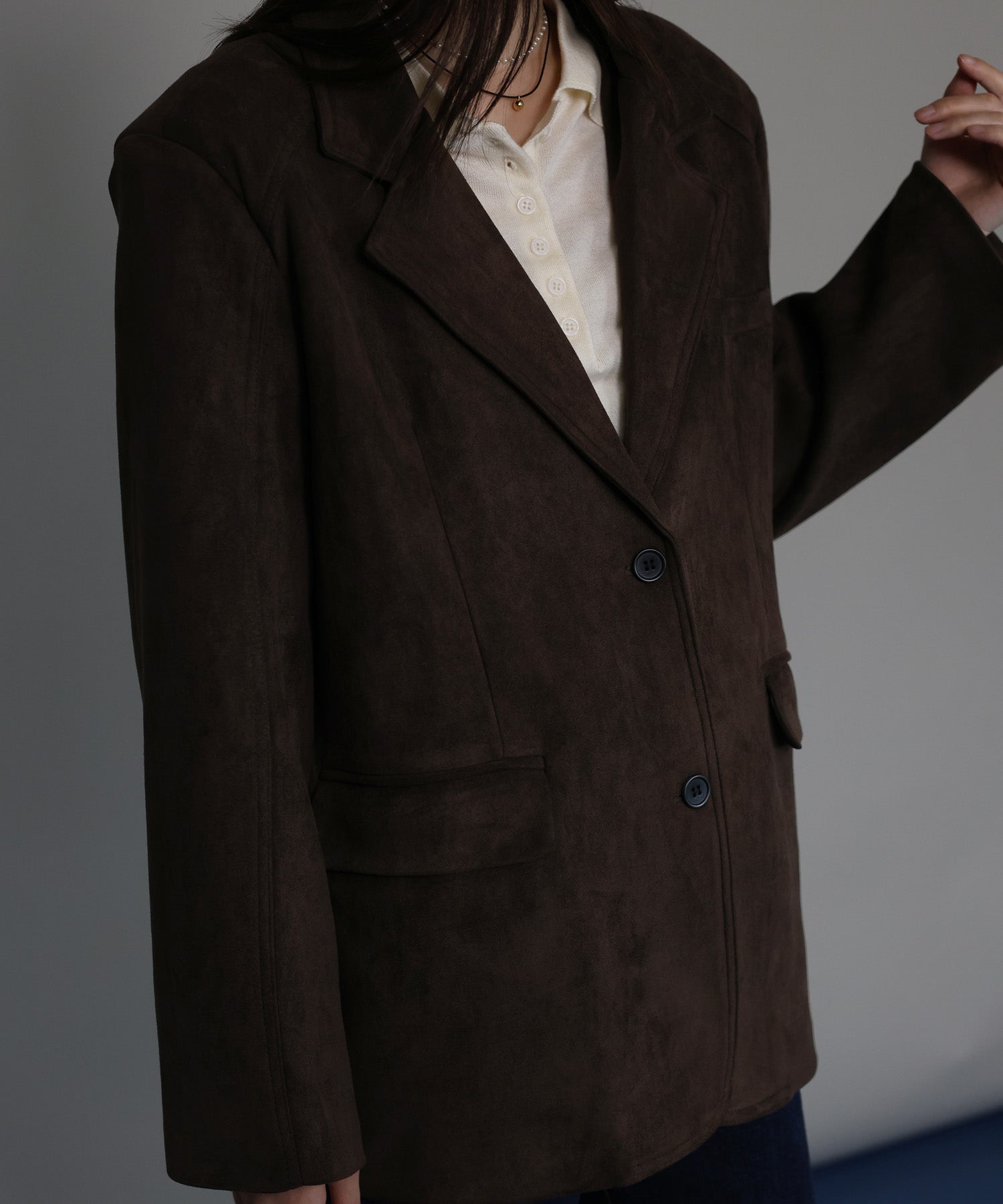 ジェーバイブルー（J by blue）/スウェードテーラードジャケット J by blue]スウェードテーラードジャケット – BLUE ONLINE