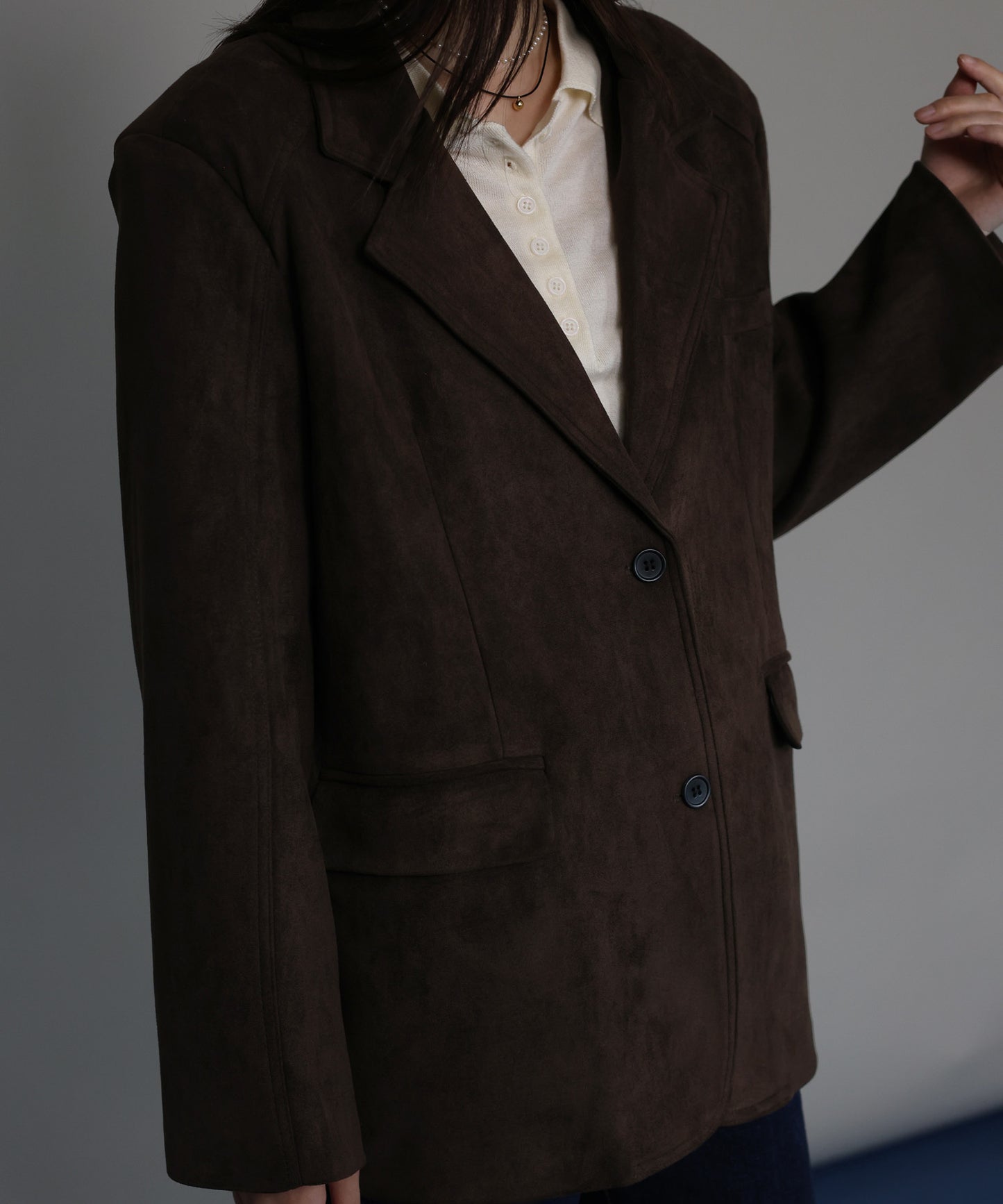 [J by blue]スウェードテーラードジャケット