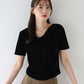 【TIME SALE】シアーベロアドレープTシャツ【ネコポス】