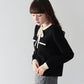配色リボンカーディガン