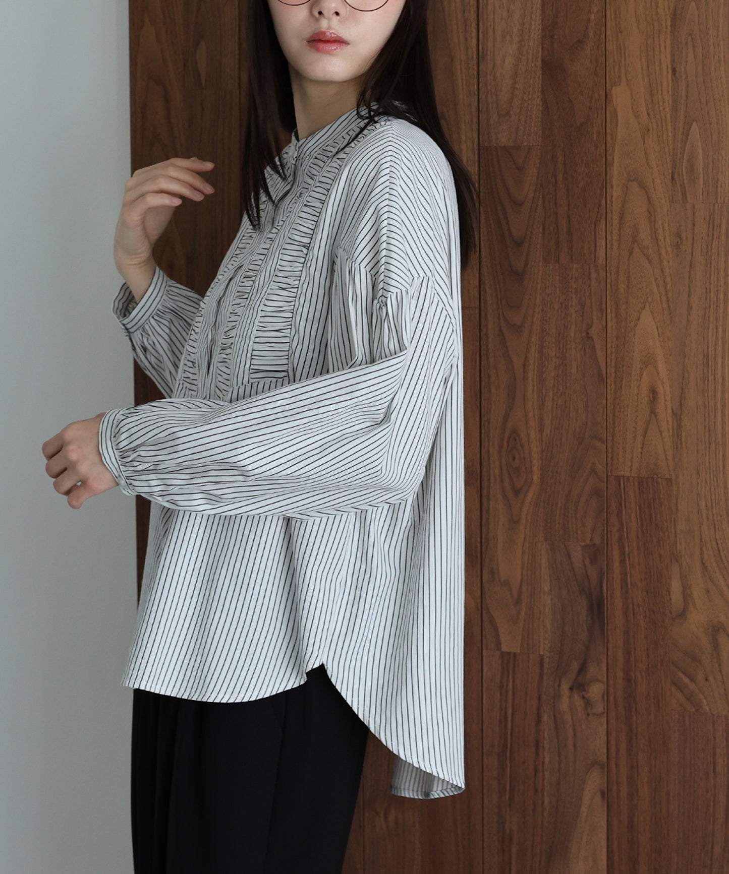 フロントシャーリングシャツ【ネコポス】