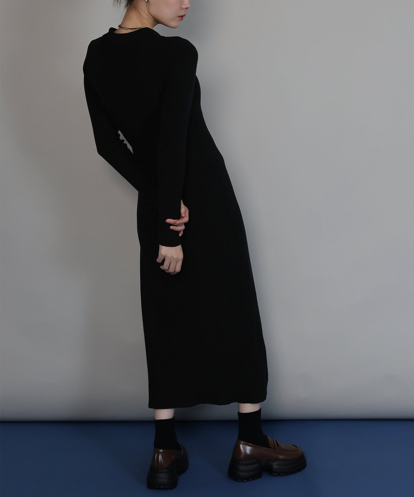 ポロリブニットワンピース[ J by blue ]