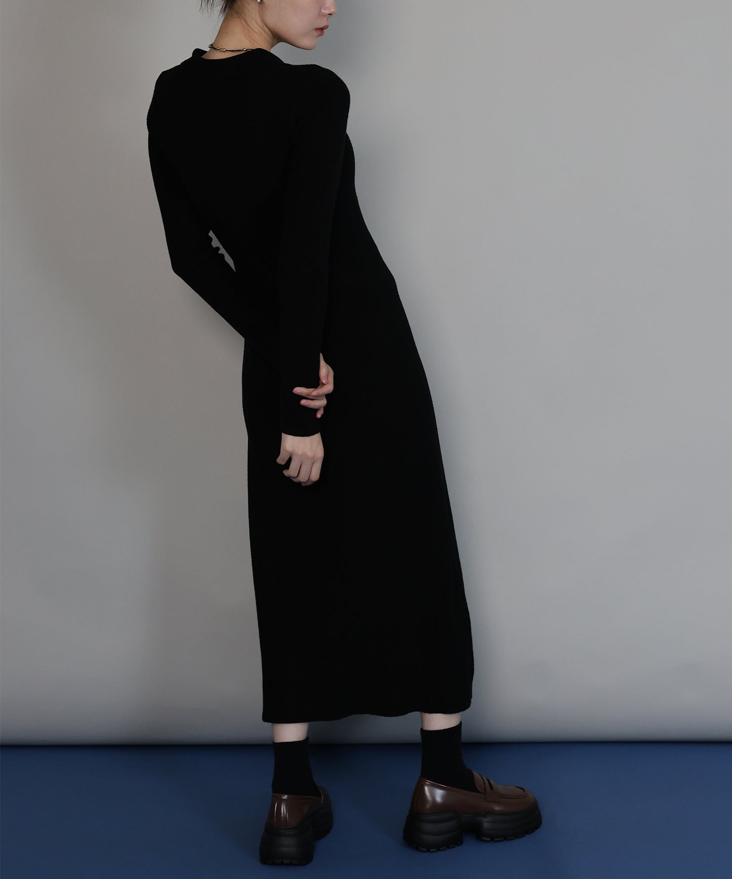 【早割5％OFF】ポロリブニットワンピース[ J by blue ]